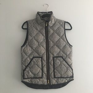 J. Crew herringbone puffer vest